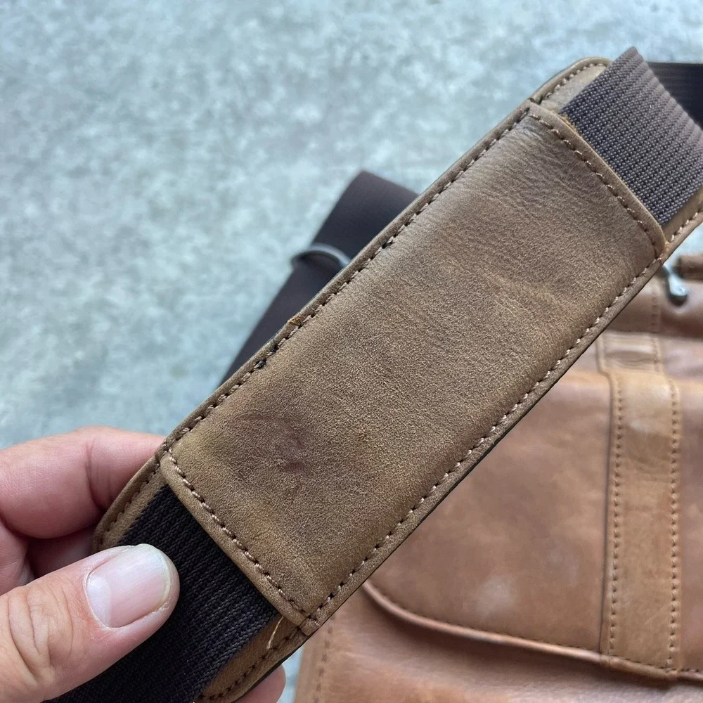 Wilson Genuine Leather Messenger Brown Sling Leather Briefcase Laptop Bag